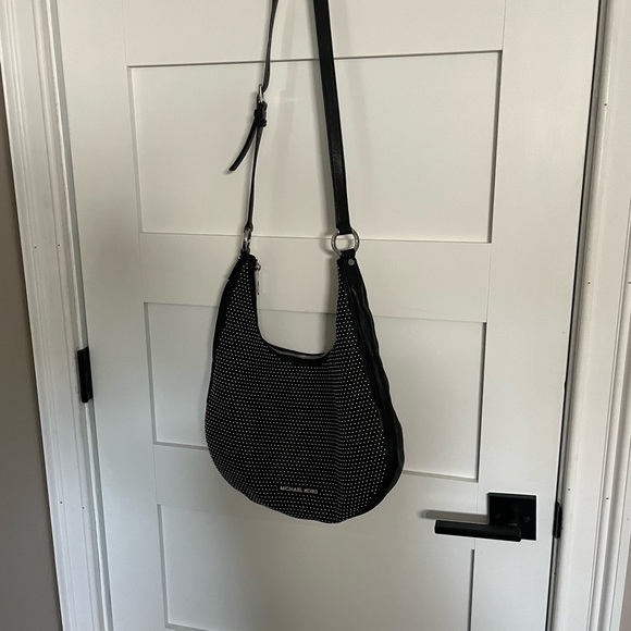 MICHAEL Michael Kores all leather with silver inlaid beads. Gently used. - Picture 3 of 3